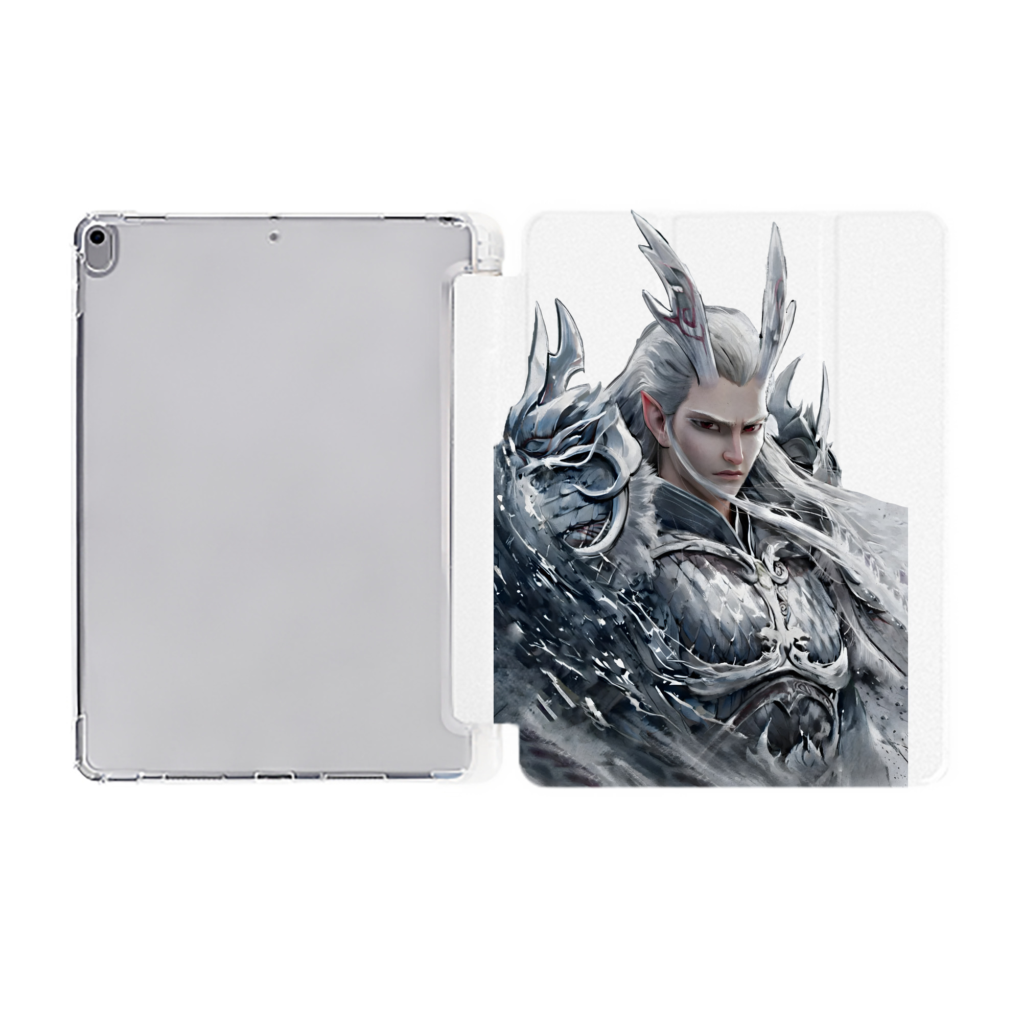 （画像用） Ne Zha 2 ナタ 魔童の大暴れ IPad ケース ペン収納付き 三つ折りスタンド PUレザー×シリコン 対応機種9.5/10.5/10.9インチ